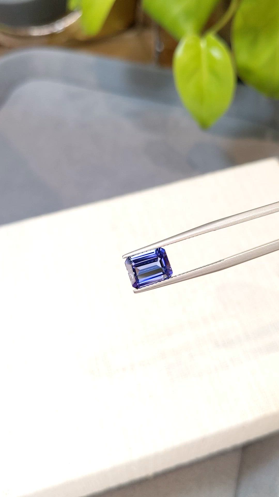 2.52 Ct. Violetish Blue Tanzanite from Tanzania Size Video