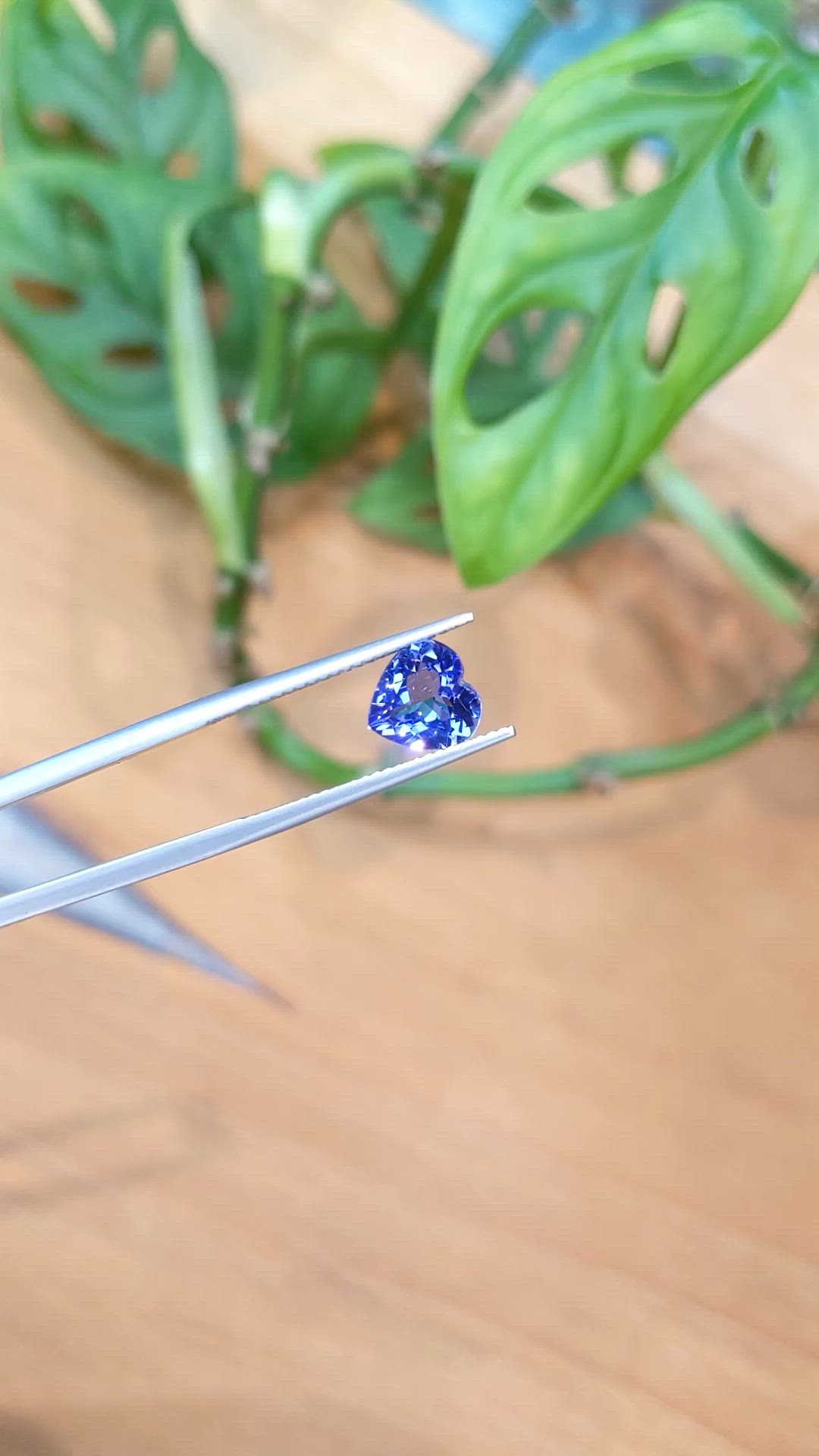 1.83 Ct. Violetish Blue Tanzanite from Tanzania Size Video