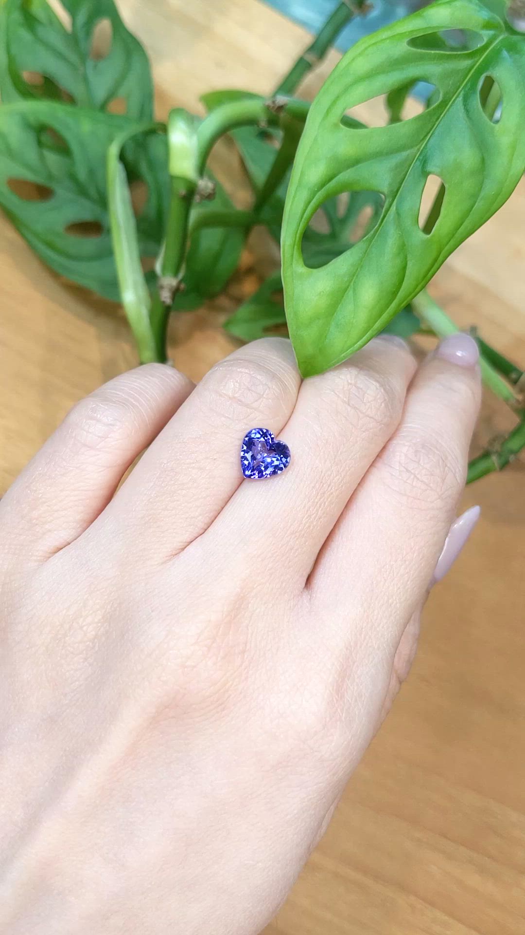 1.83 Ct. Violetish Blue Tanzanite from Tanzania Size Video