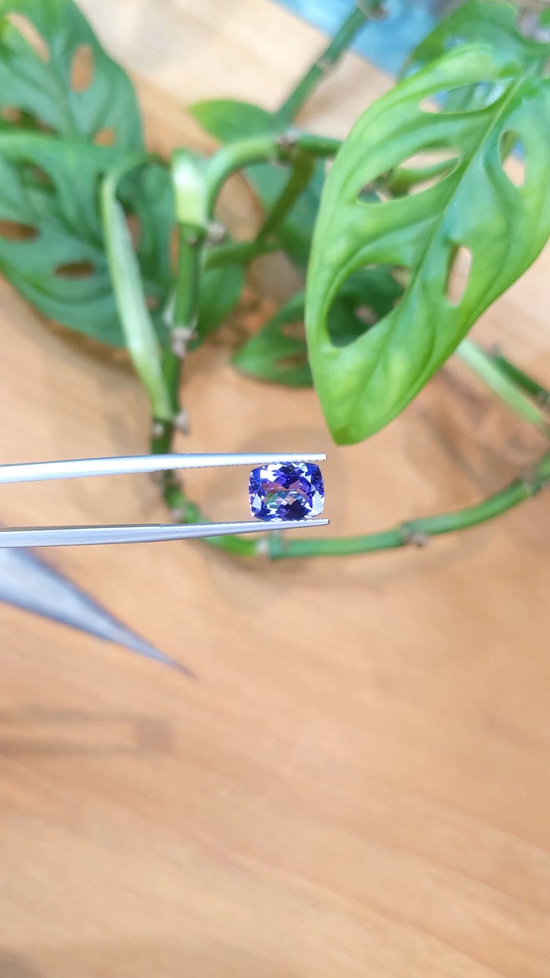 2.35 Ct. Violet Tanzanite from Tanzania Size Video