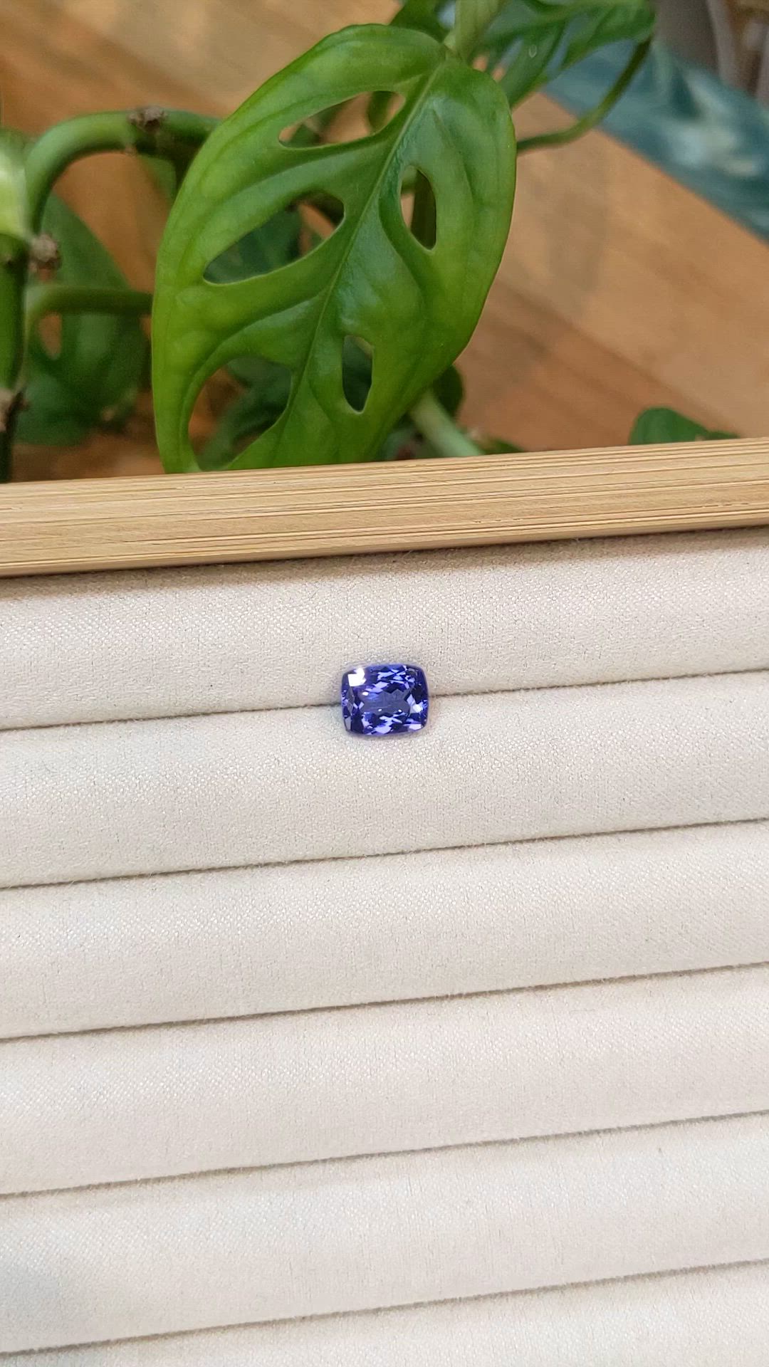 2.62 Ct. Violetish Blue Tanzanite from Tanzania Size Video