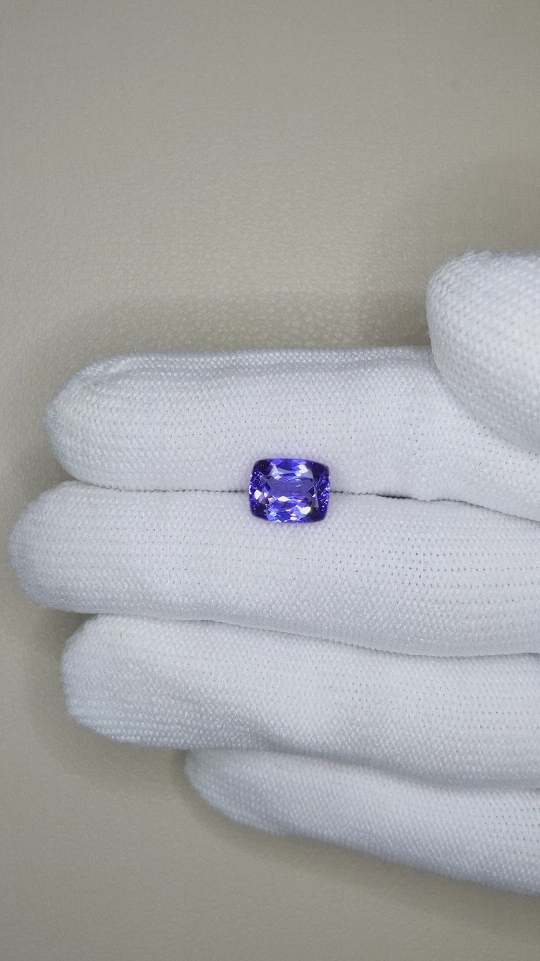 2.62 Ct. Violetish Blue Tanzanite from Tanzania Size Video