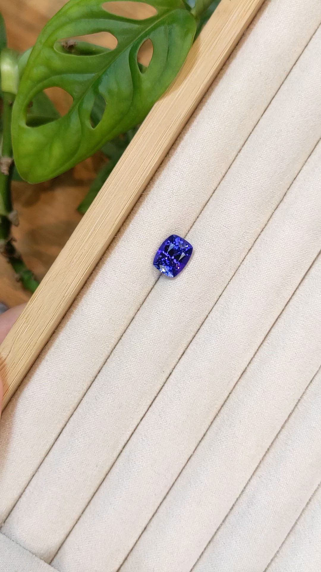3.41 Ct. Violetish Blue Tanzanite from Tanzania Size Video