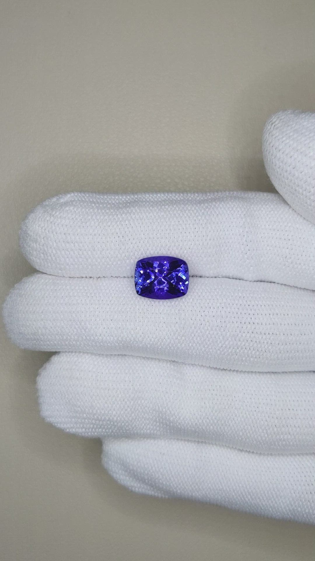 3.41 Ct. Violetish Blue Tanzanite from Tanzania Size Video