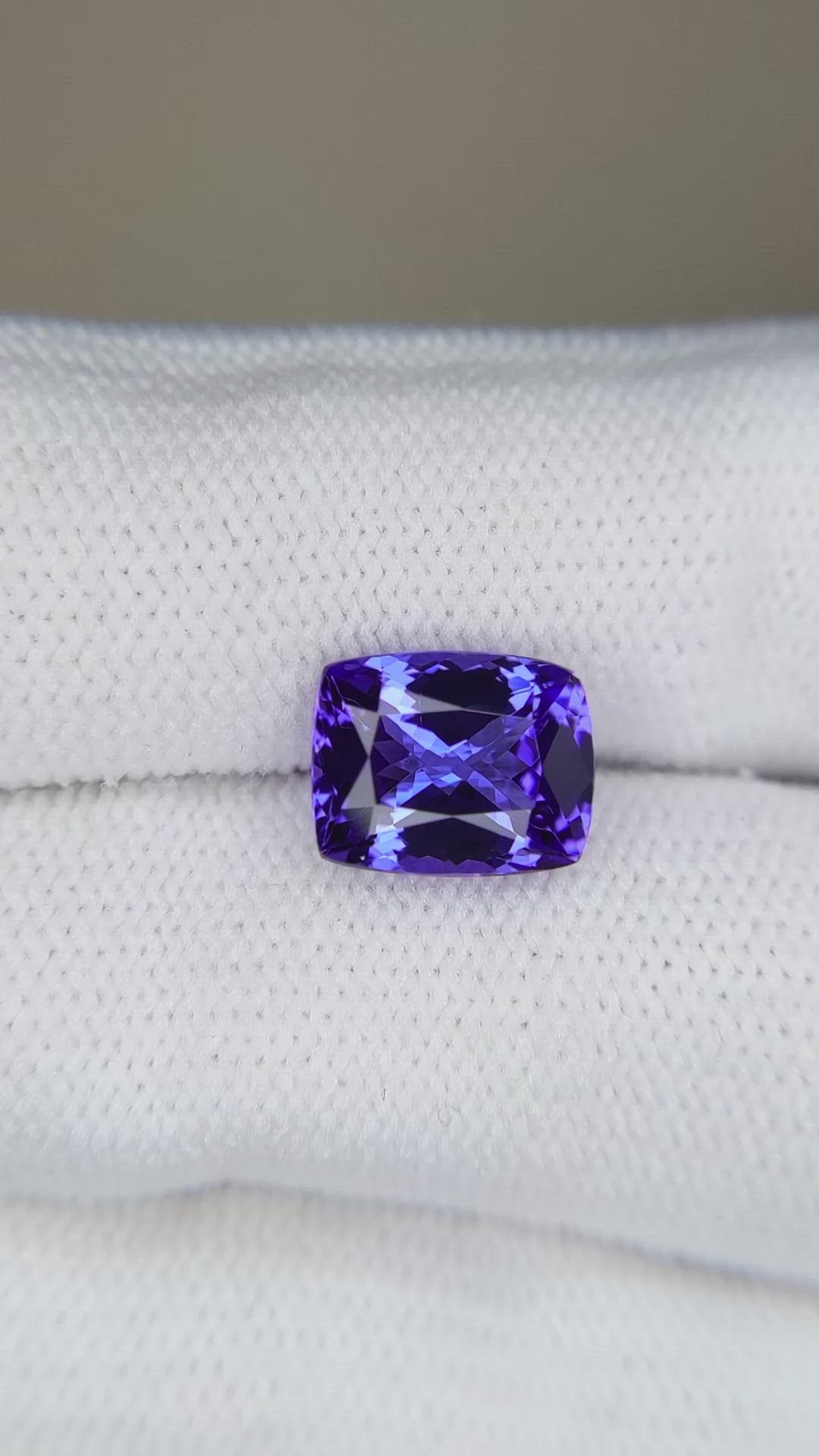 3.42 Ct. Violetish Blue Tanzanite from Tanzania Size Video