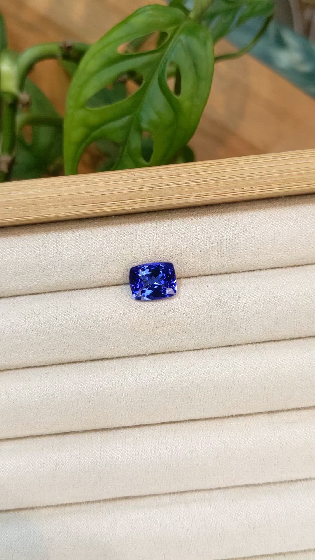 3.42 Ct. Violetish Blue Tanzanite from Tanzania Size Video