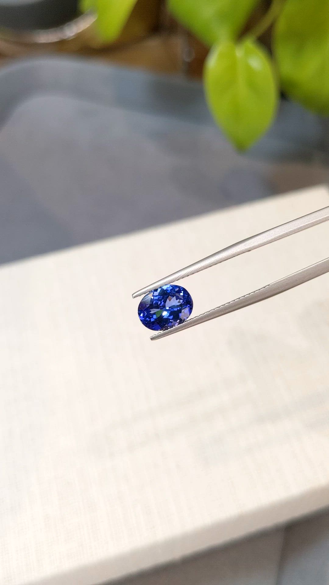 1.96 Ct. Violetish Blue Tanzanite from Tanzania Size Video