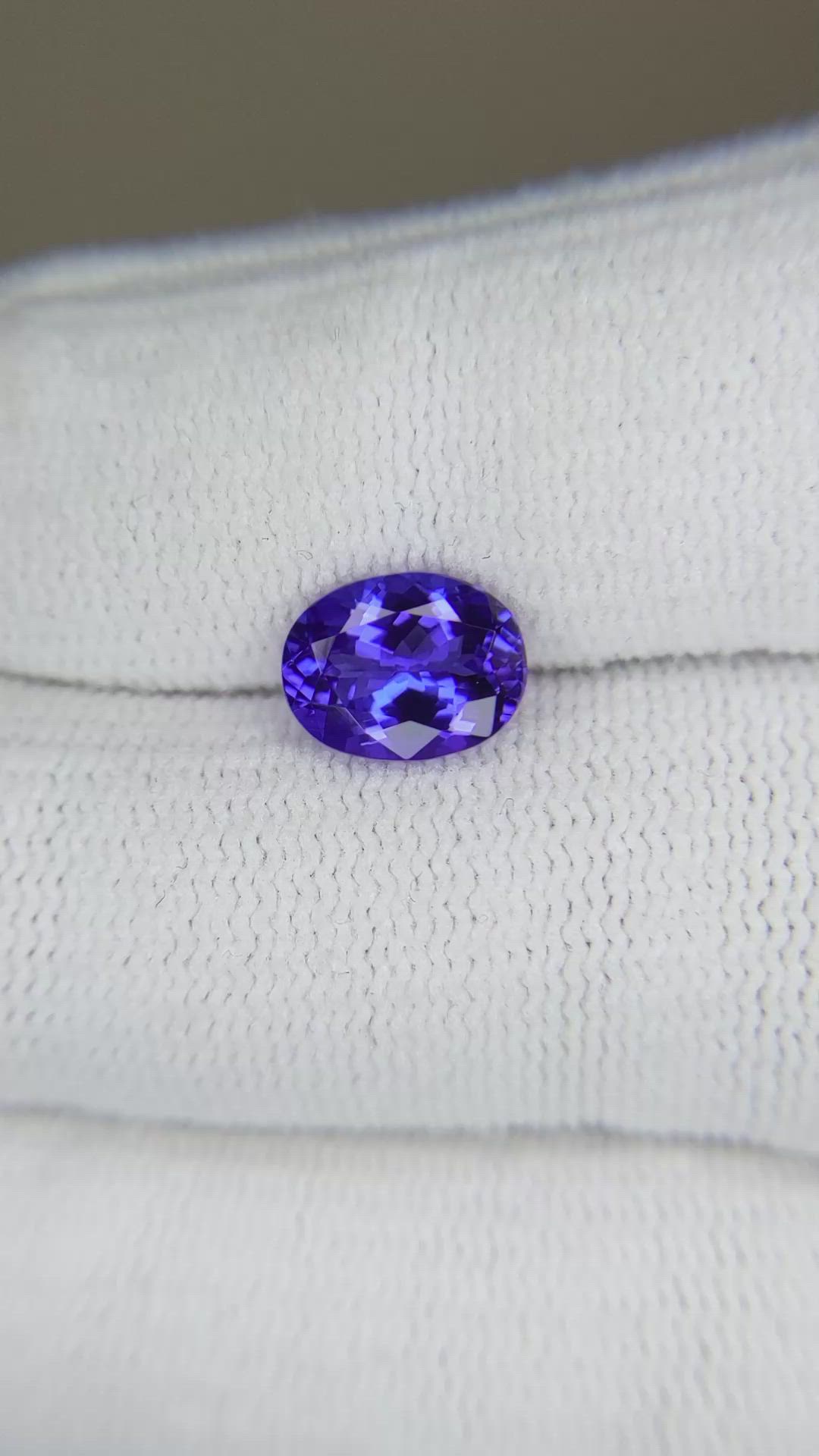1.96 Ct. Violetish Blue Tanzanite from Tanzania Size Video
