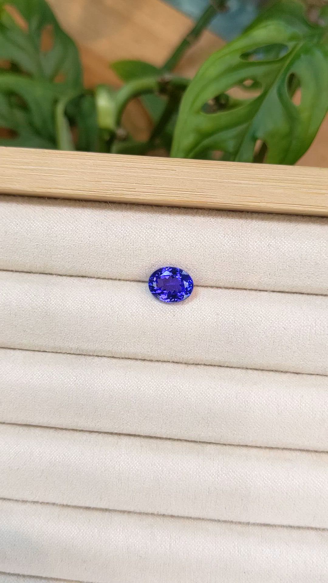2.07 Ct. Violetish Blue Tanzanite from Tanzania Size Video