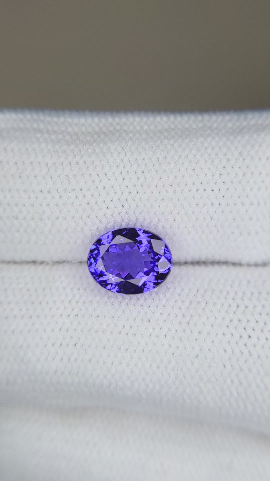2.07 Ct. Violetish Blue Tanzanite from Tanzania Size Video