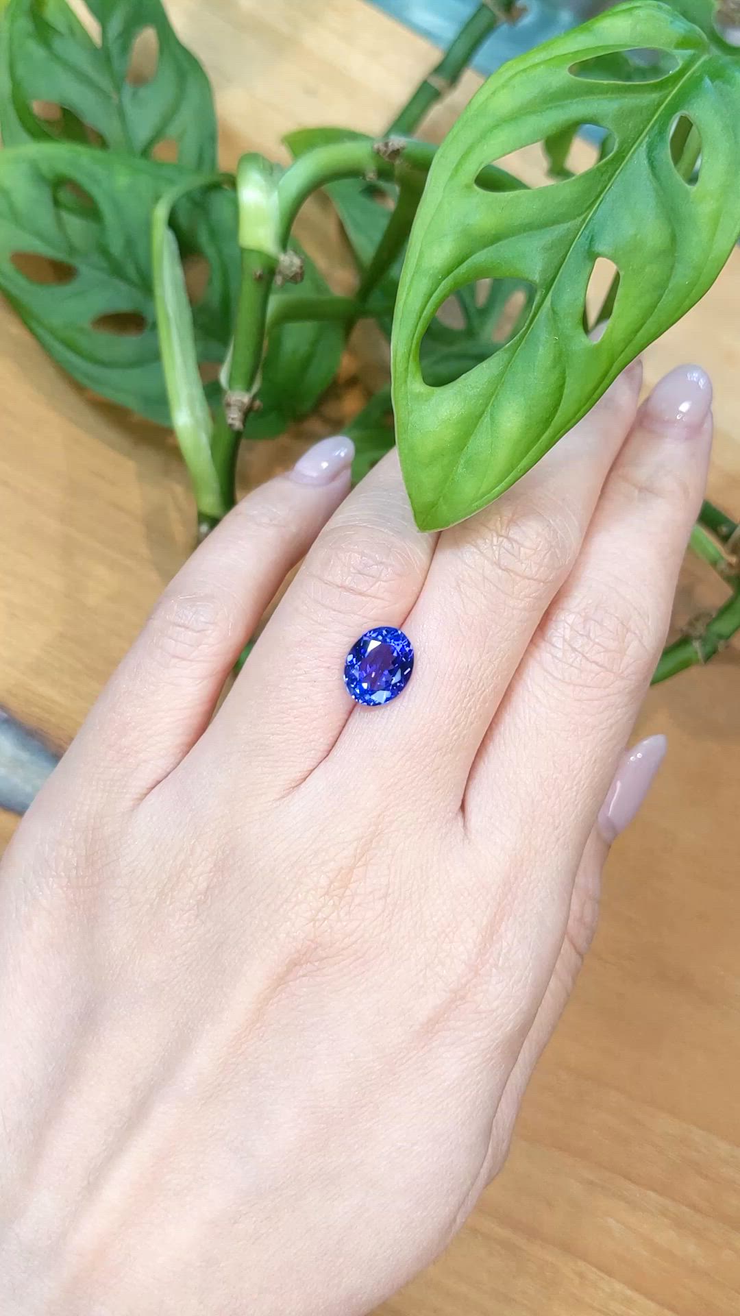 2.66 Ct. Violetish Blue Tanzanite from Tanzania Size Video
