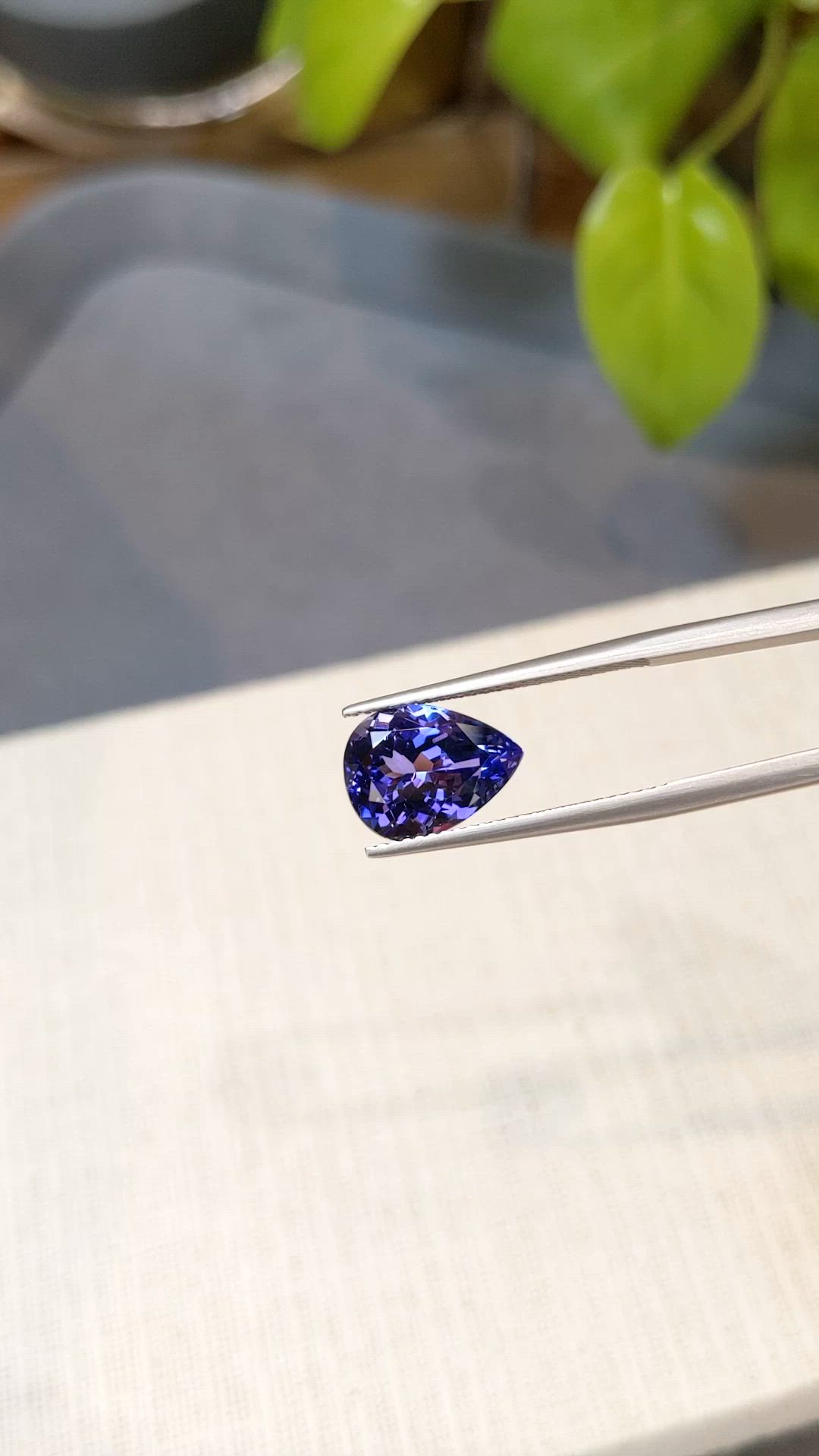 4.41 Ct. Violetish Blue Tanzanite from Tanzania Size Video