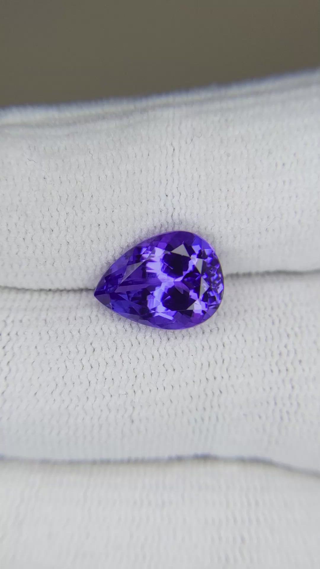 4.41 Ct. Violetish Blue Tanzanite from Tanzania Size Video