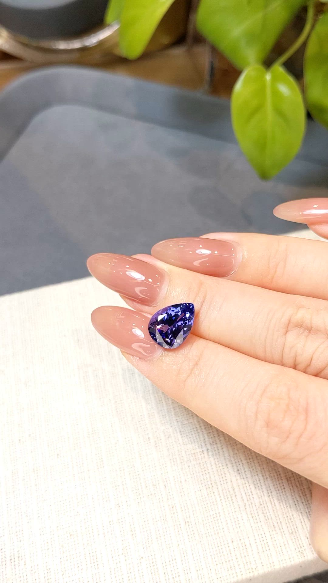 4.41 Ct. Violetish Blue Tanzanite from Tanzania Size Video
