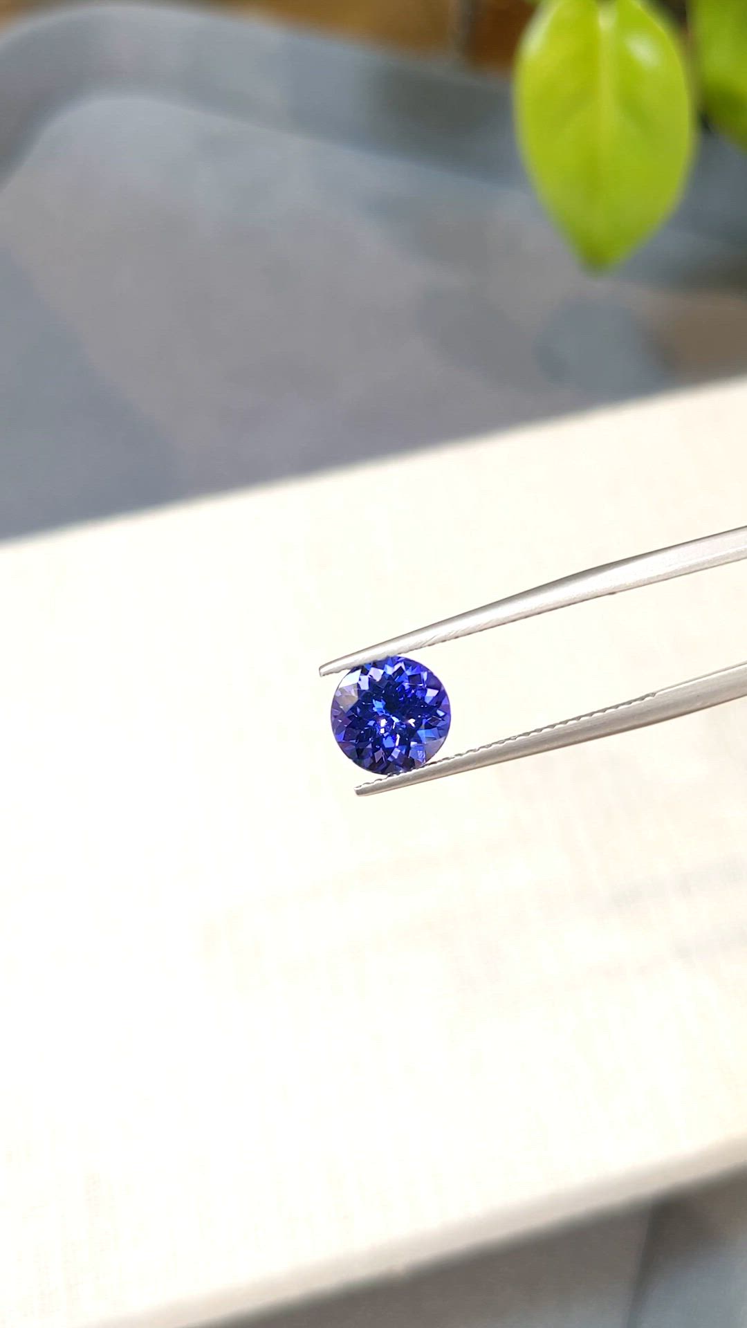 2.06 Ct. Violetish Blue Tanzanite from Tanzania Size Video