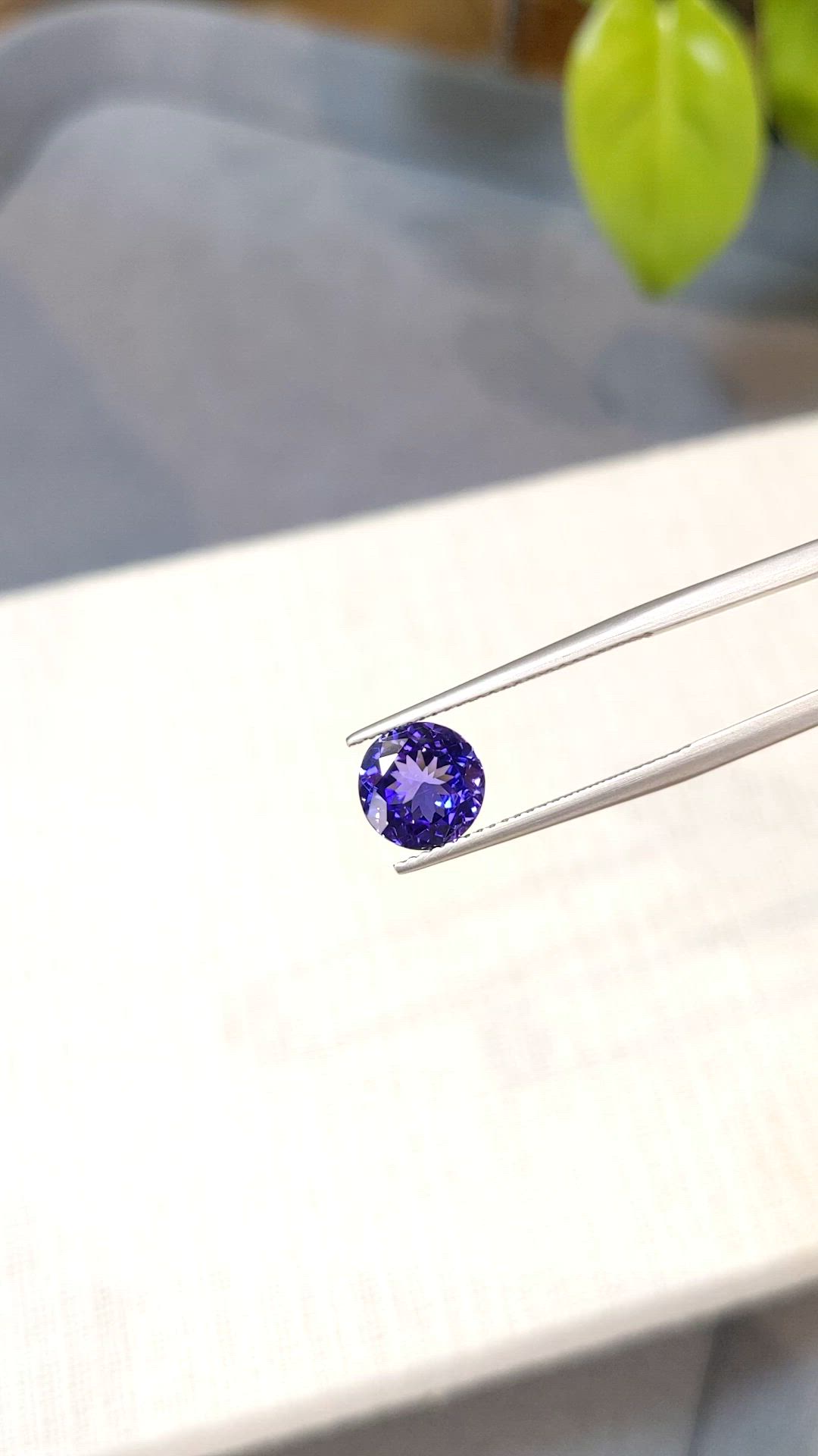 2.24 Ct. Violetish Blue Tanzanite from Tanzania Size Video
