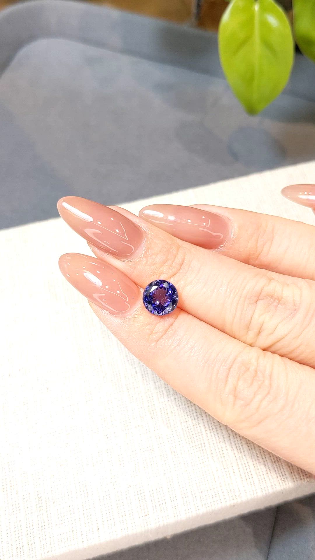 2.24 Ct. Violetish Blue Tanzanite from Tanzania Size Video