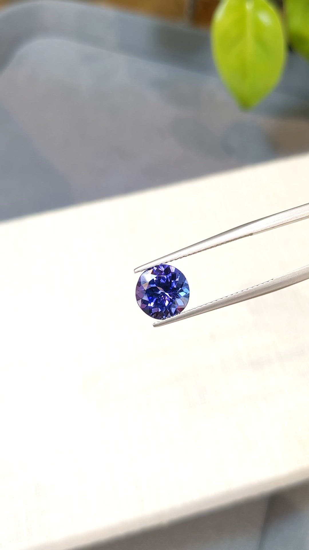2.72 Ct. Violetish Blue Tanzanite from Tanzania Size Video