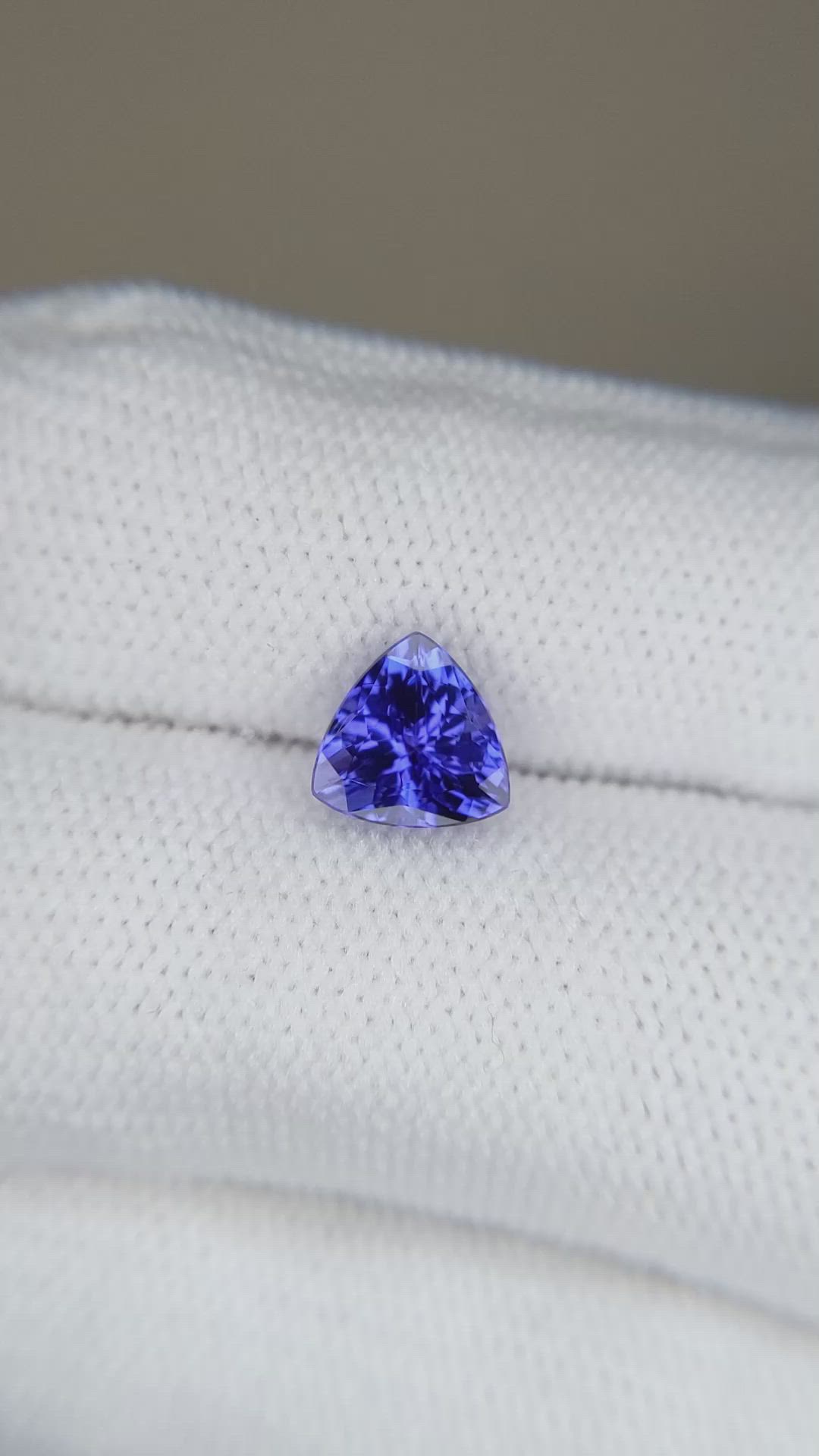 1.44 Ct. Violetish Blue Tanzanite from Tanzania Size Video