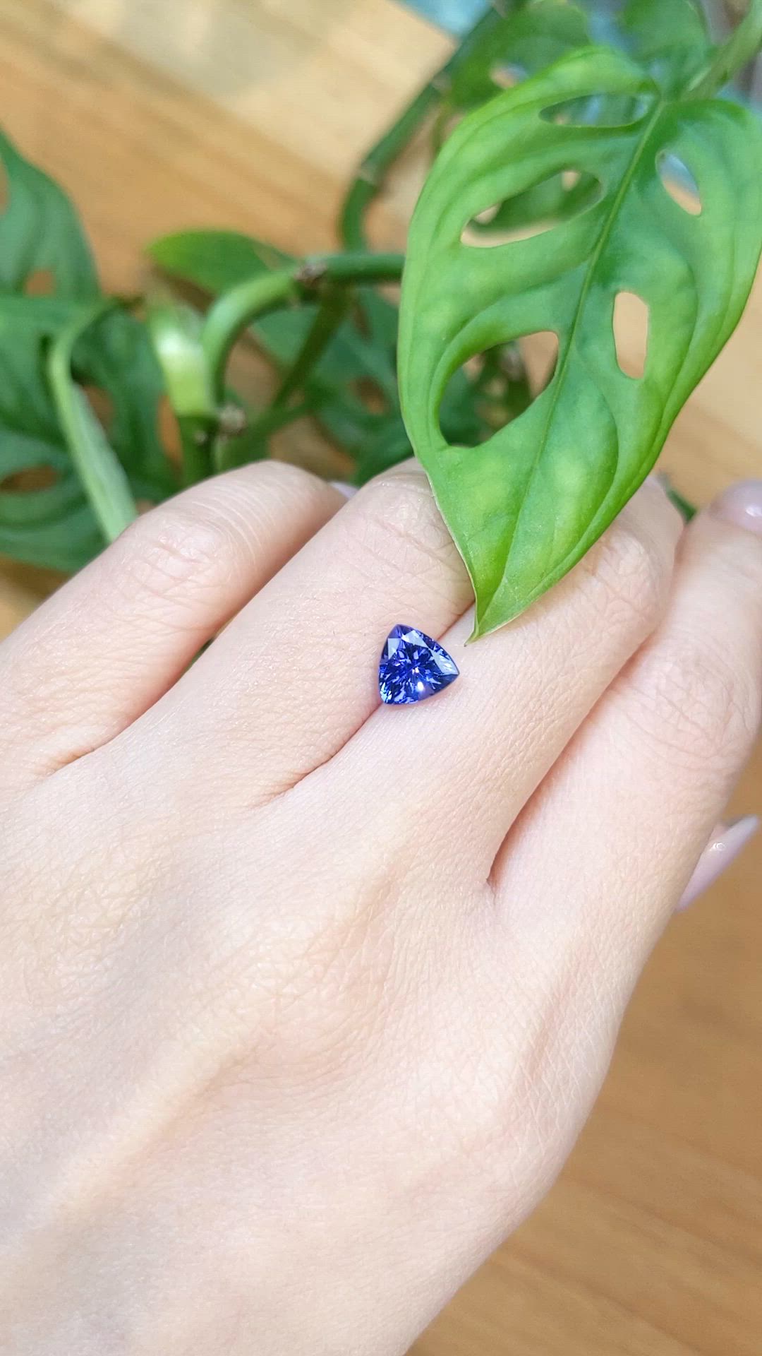 1.44 Ct. Violetish Blue Tanzanite from Tanzania Size Video