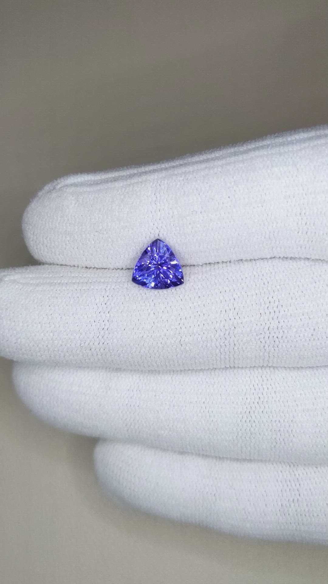 1.67 Ct. Violetish Blue Tanzanite from Tanzania Size Video