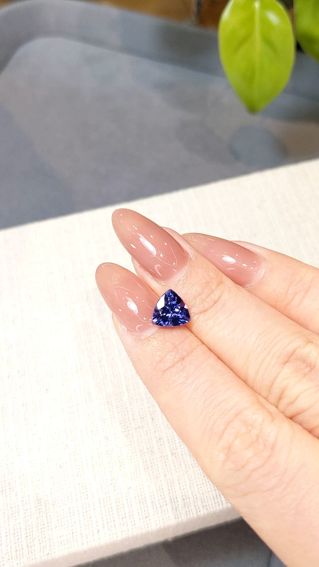 1.67 Ct. Violetish Blue Tanzanite from Tanzania Size Video