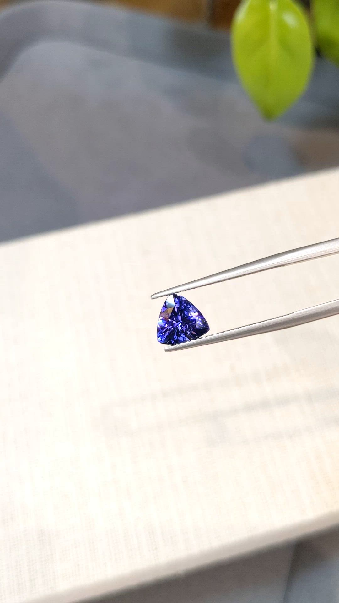 1.67 Ct. Violetish Blue Tanzanite from Tanzania Size Video
