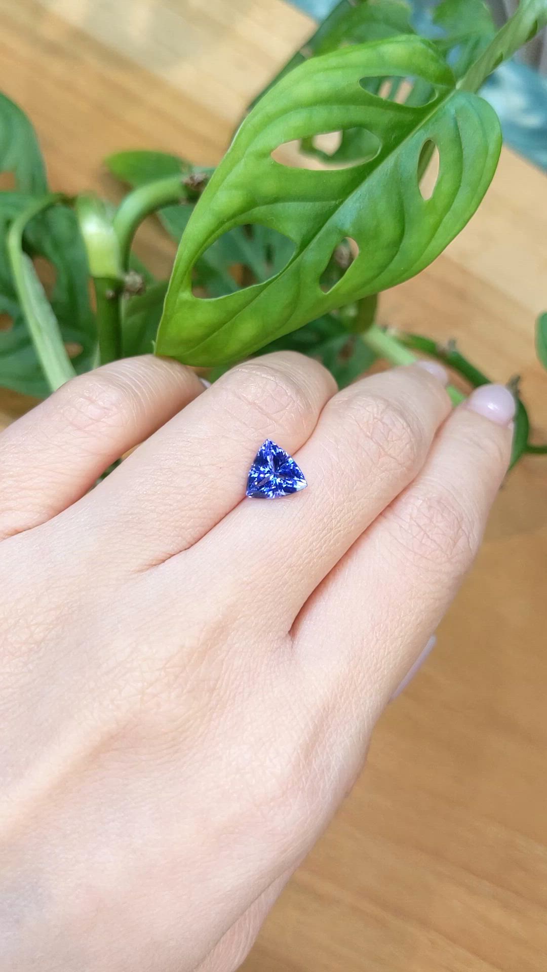 1.72 Ct. Violetish Blue Tanzanite from Tanzania Size Video