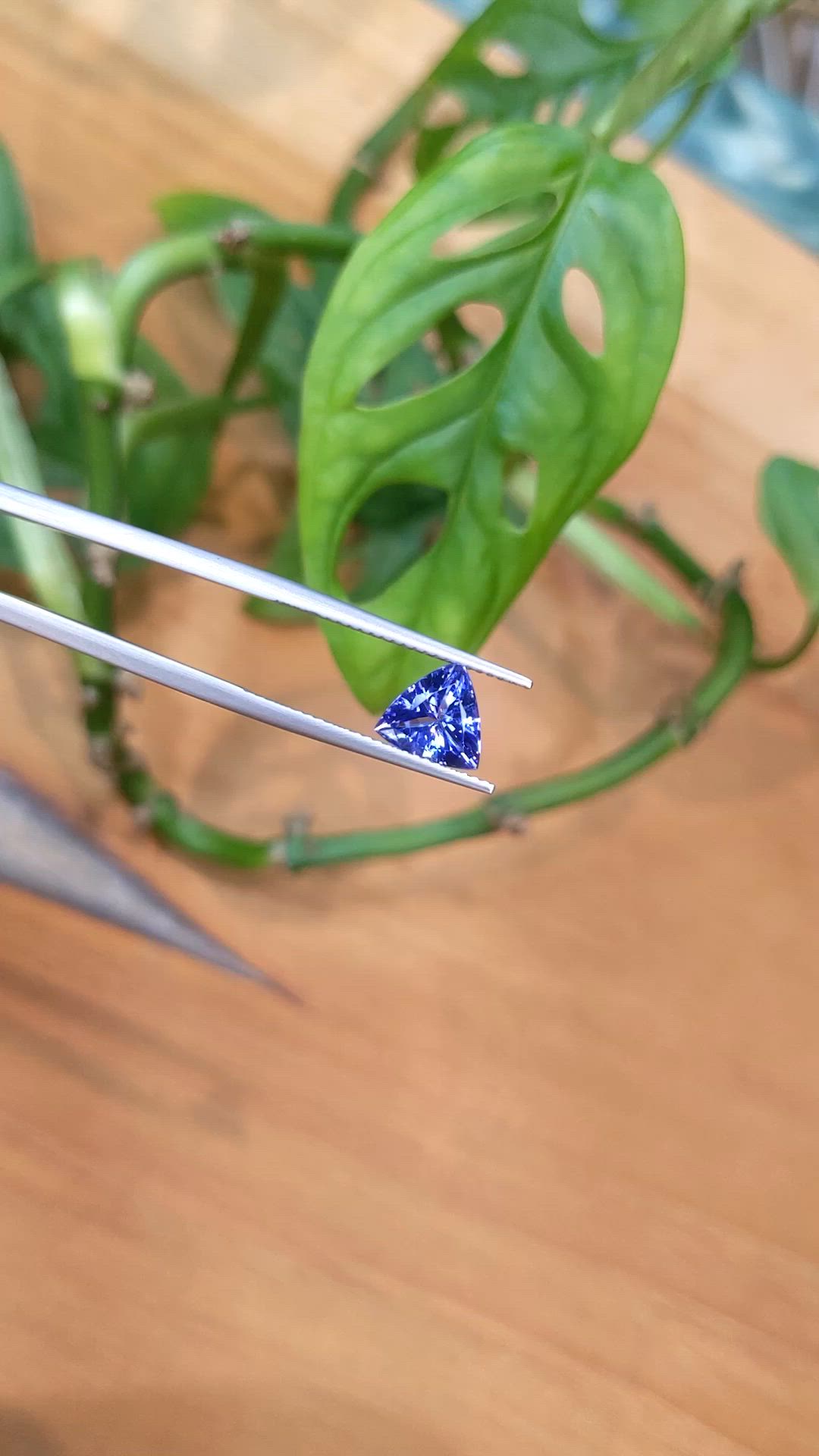 1.72 Ct. Violetish Blue Tanzanite from Tanzania Size Video