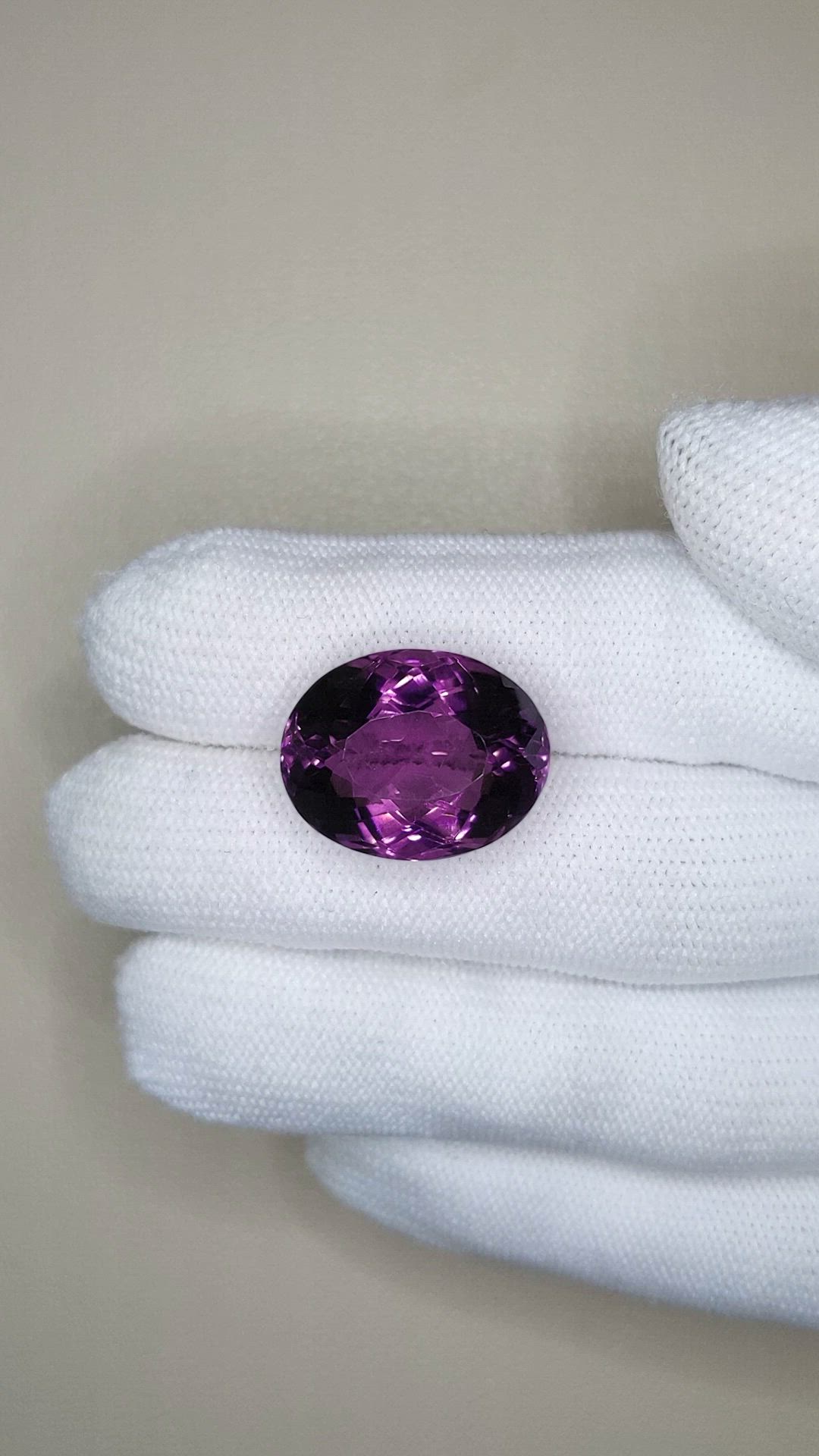 19.74 Ct. Purple Amethyst from Brazil Size Video
