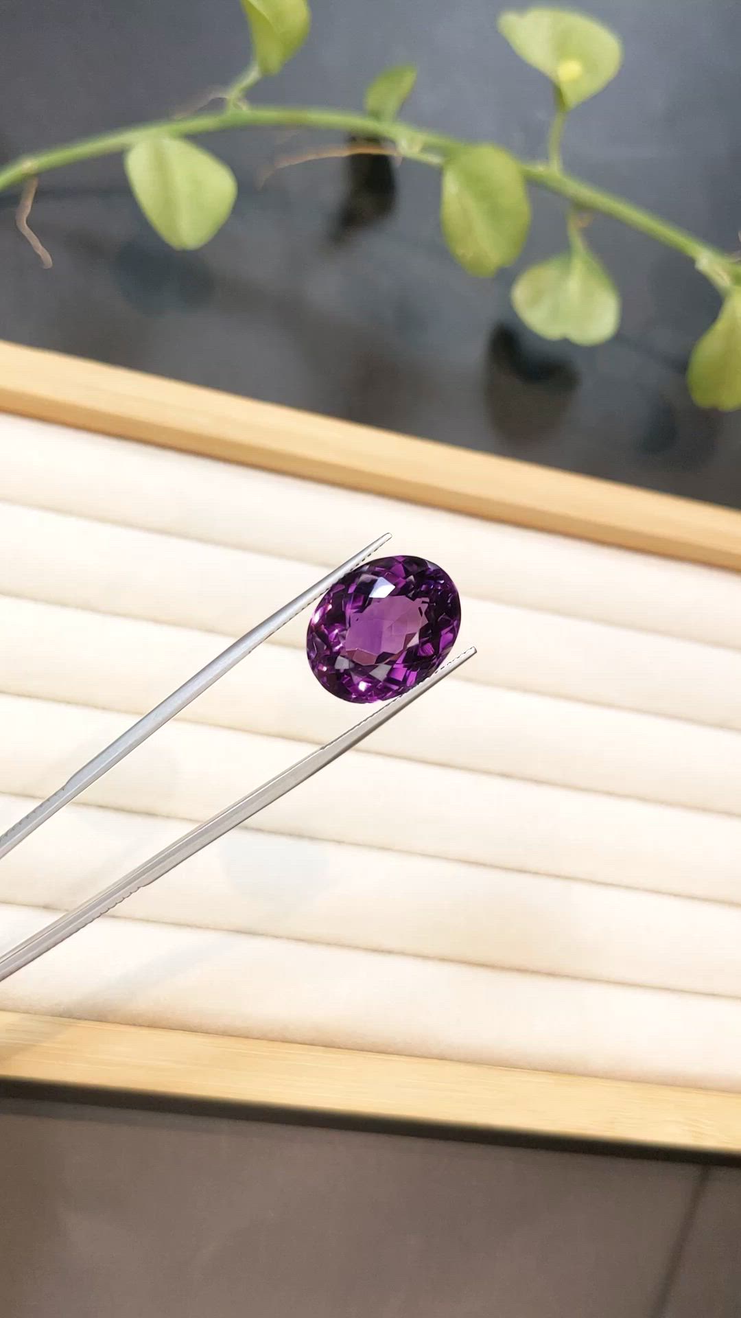 19.74 Ct. Purple Amethyst from Brazil Size Video