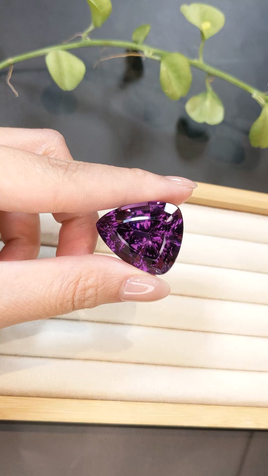 63.35 Ct. Purple Amethyst from Brazil Size Video