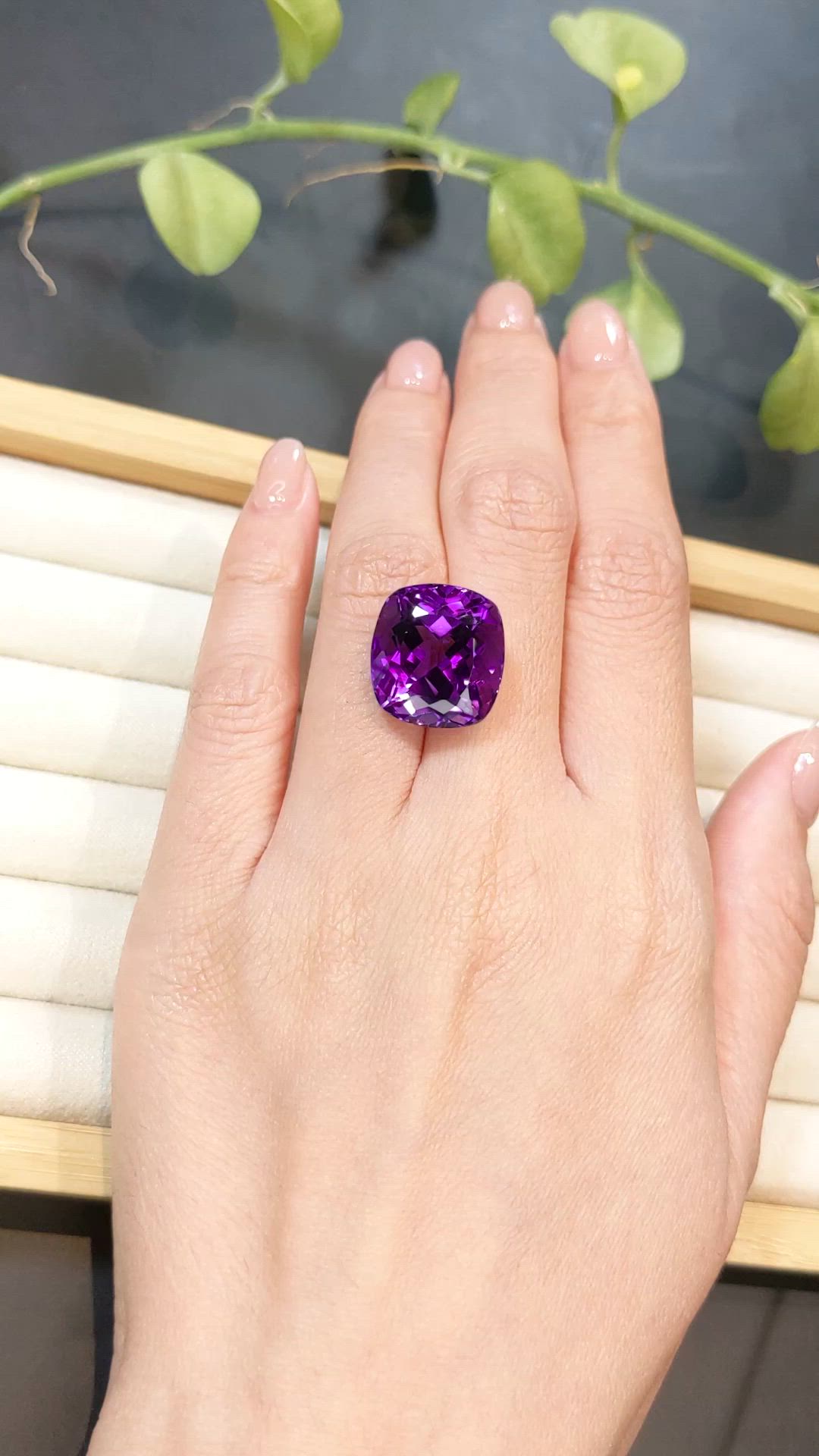 18.48 Ct. Purple Amethyst from Brazil Size Video