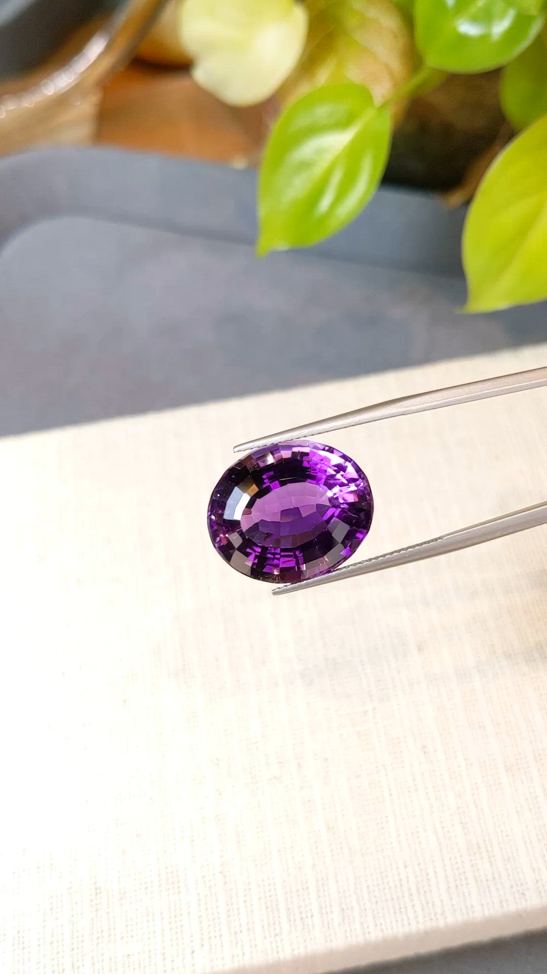 20.43 Ct. Purple Amethyst from Brazil Size Video
