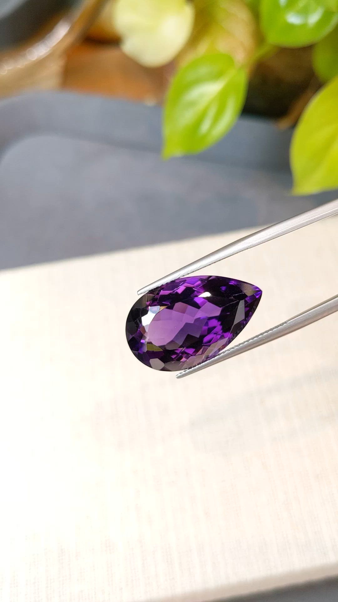 20.70 Ct. Purple Amethyst from Brazil Size Video