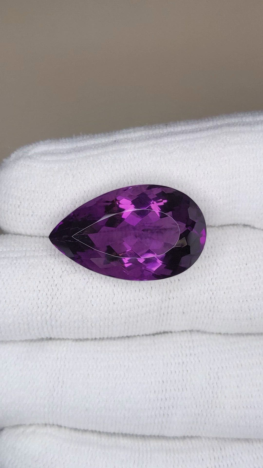 20.70 Ct. Purple Amethyst from Brazil Size Video