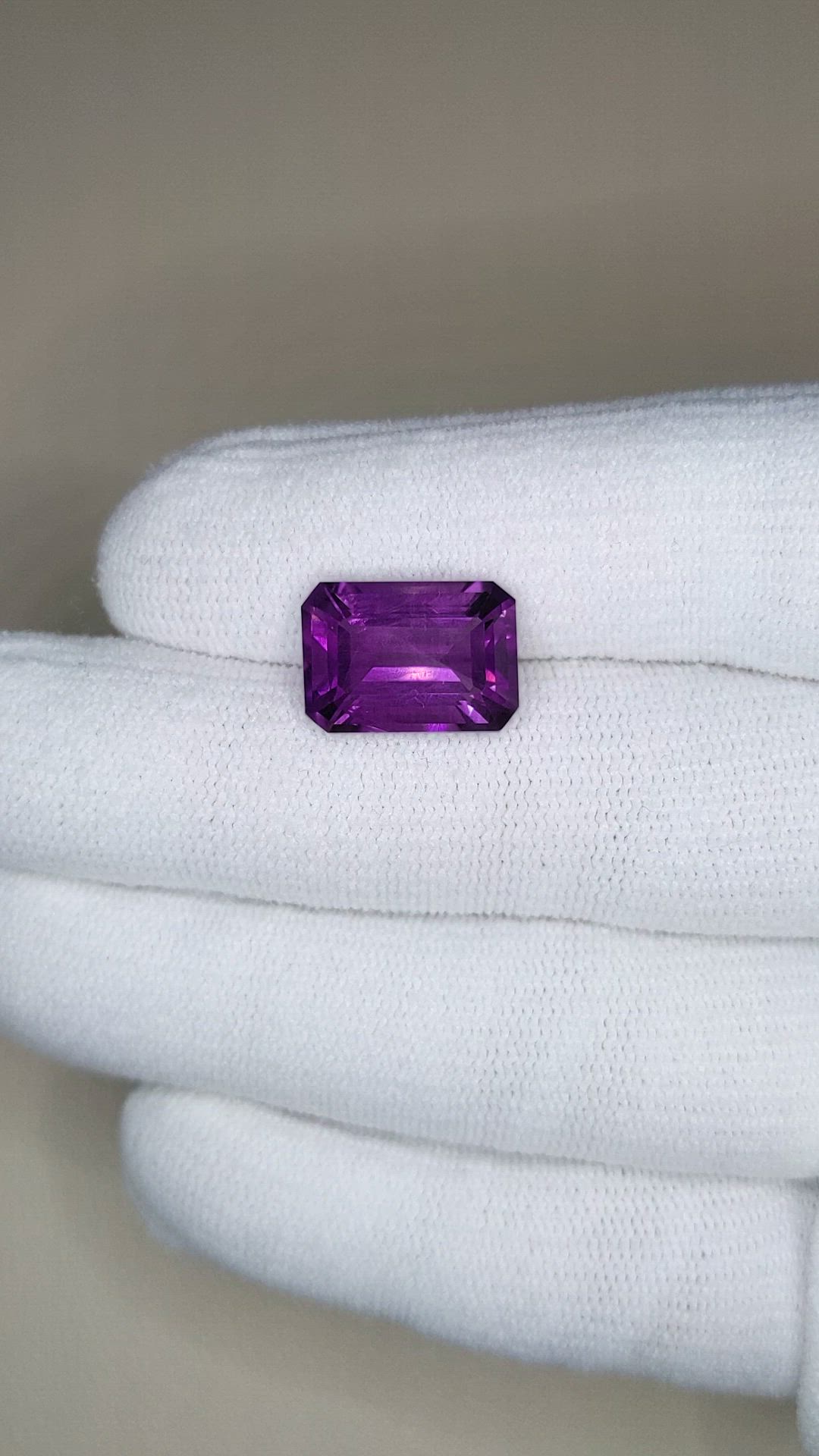 6.61 Ct. Purple Amethyst from Brazil Size Video