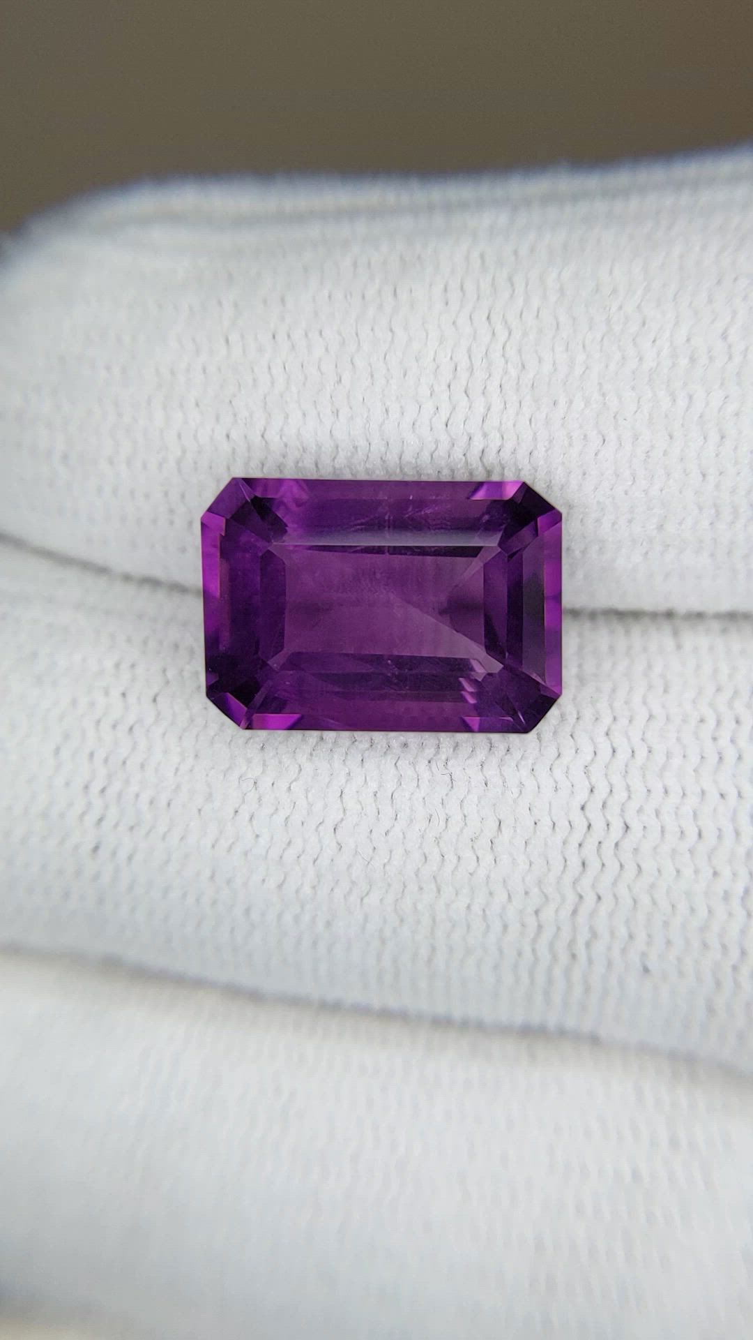6.61 Ct. Purple Amethyst from Brazil Size Video