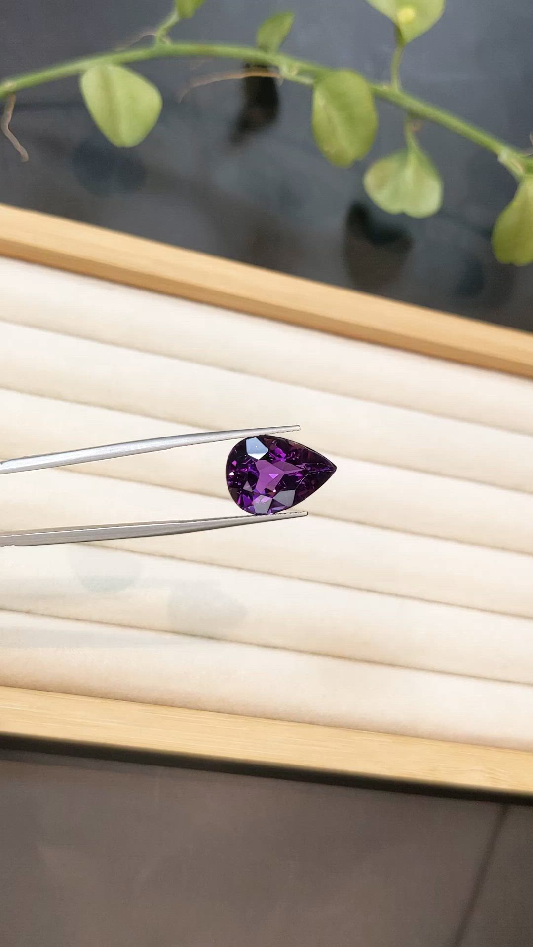 9.85 Ct. Purple Amethyst from Brazil Size Video