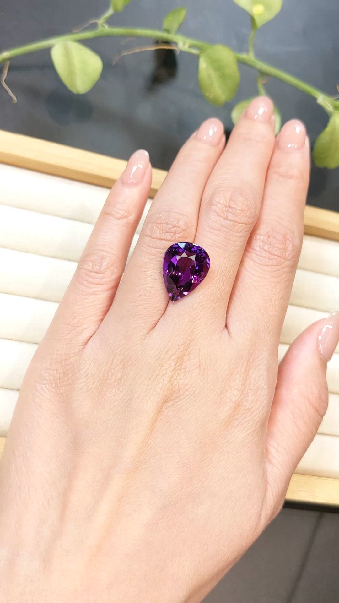 9.85 Ct. Purple Amethyst from Brazil Size Video