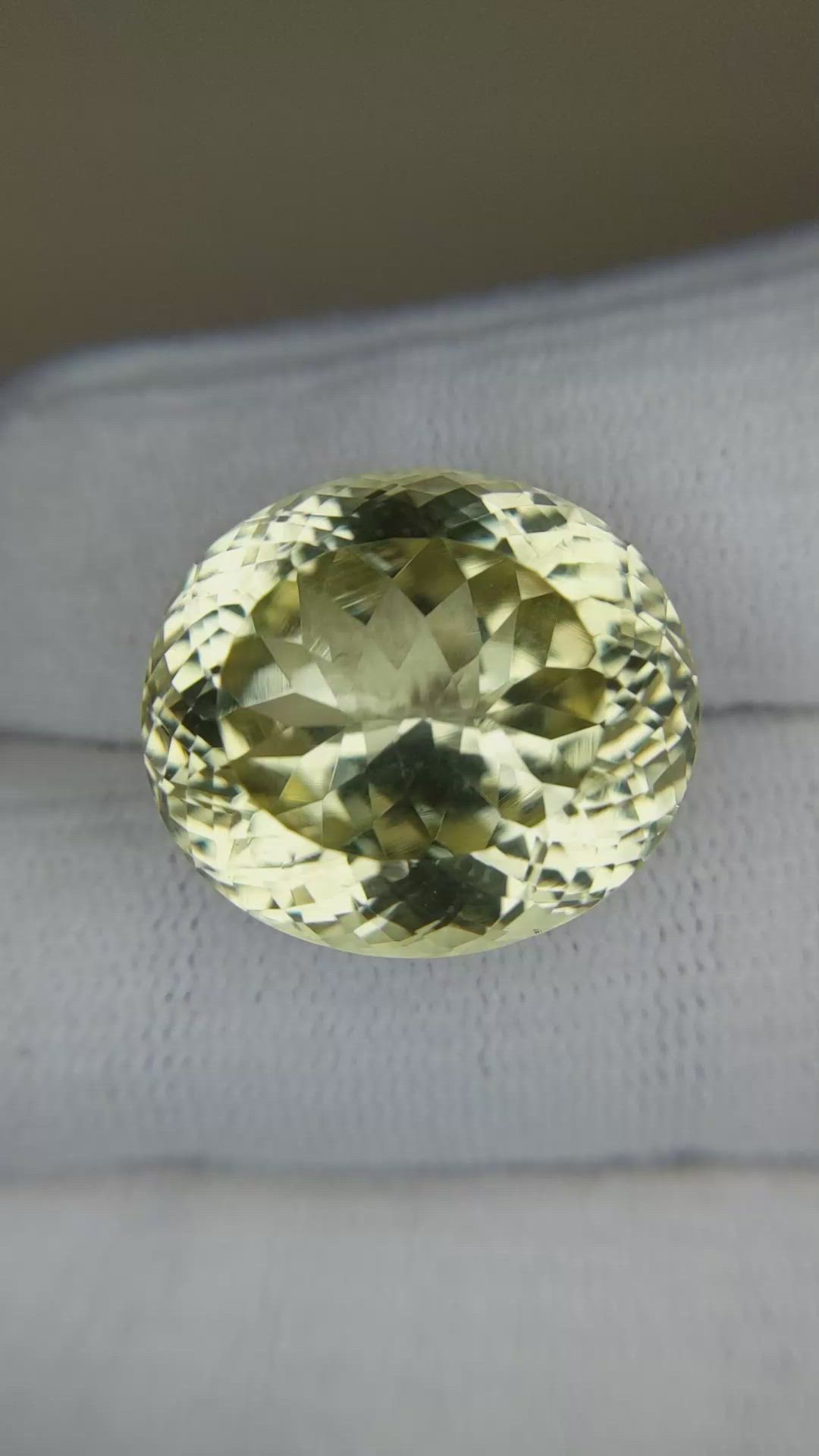 31.68 Ct. Green (Lime Green) Peridot from Burma (Myanmar) Size Video
