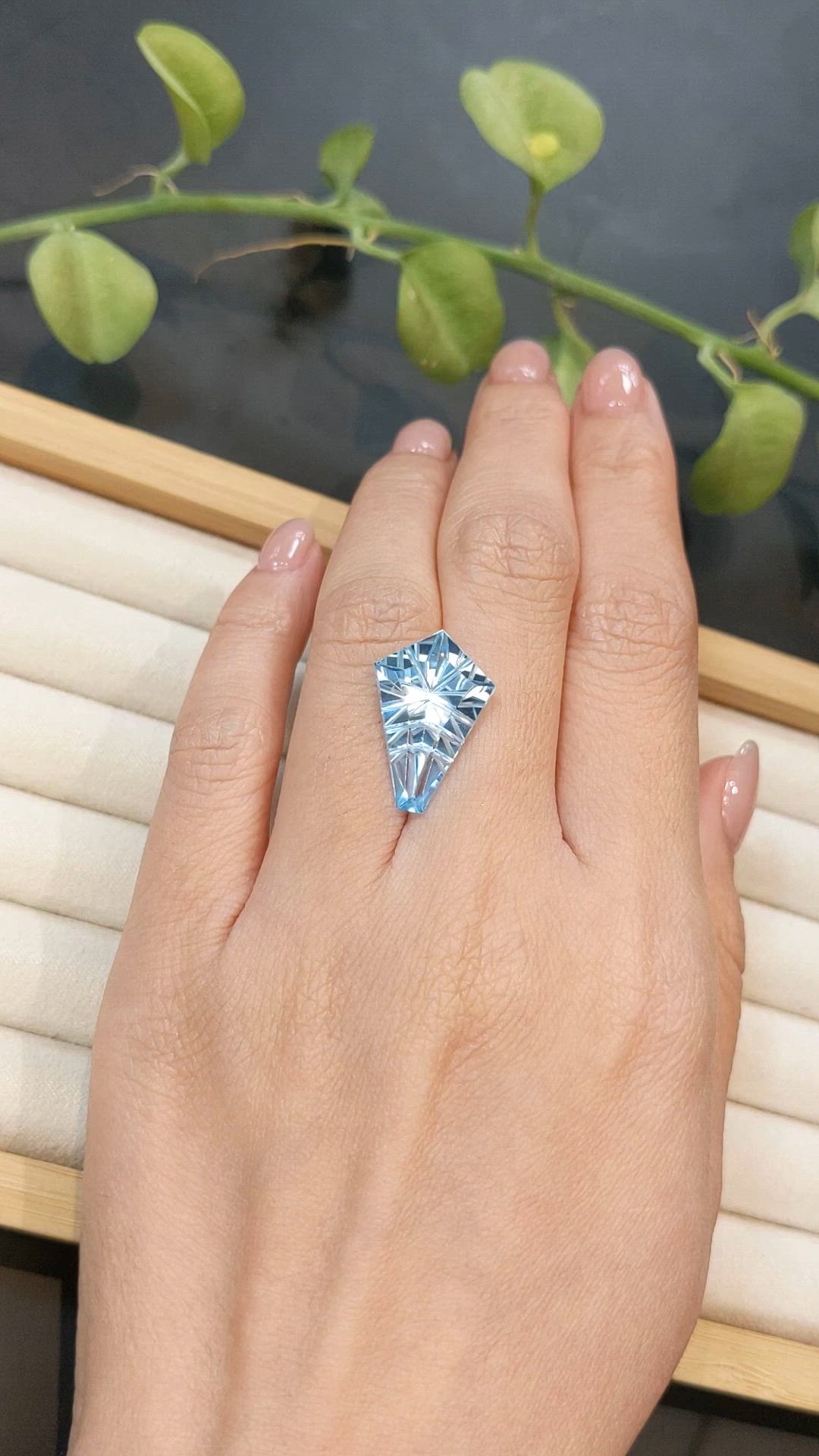 11.75 Ct. Blue Topaz from Brazil Size Video
