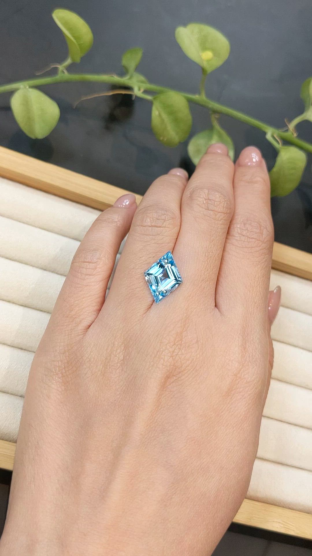 5.35 Ct. Blue Topaz from Brazil Size Video