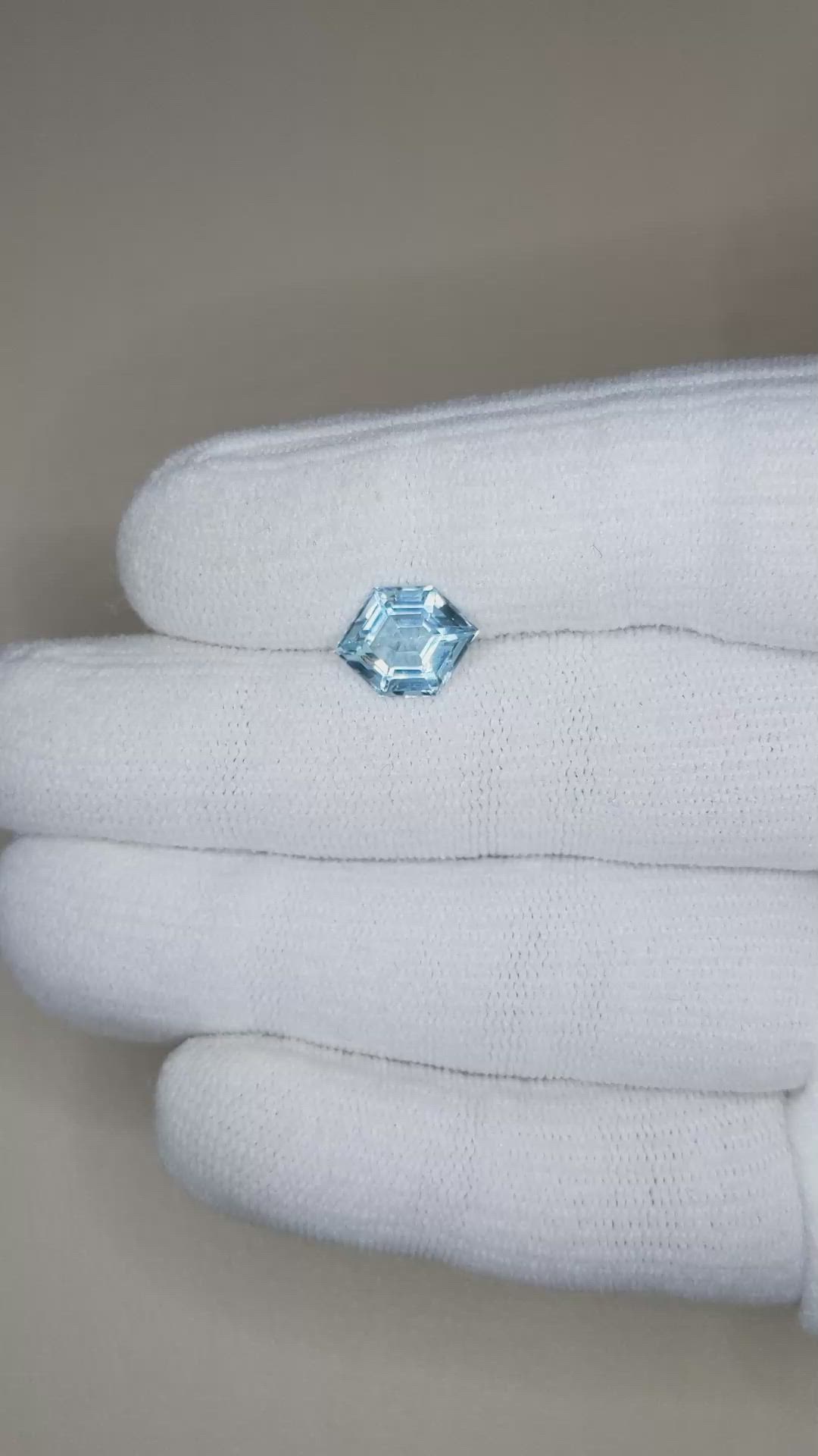 2.93 Ct. Blue Topaz from Brazil Size Video