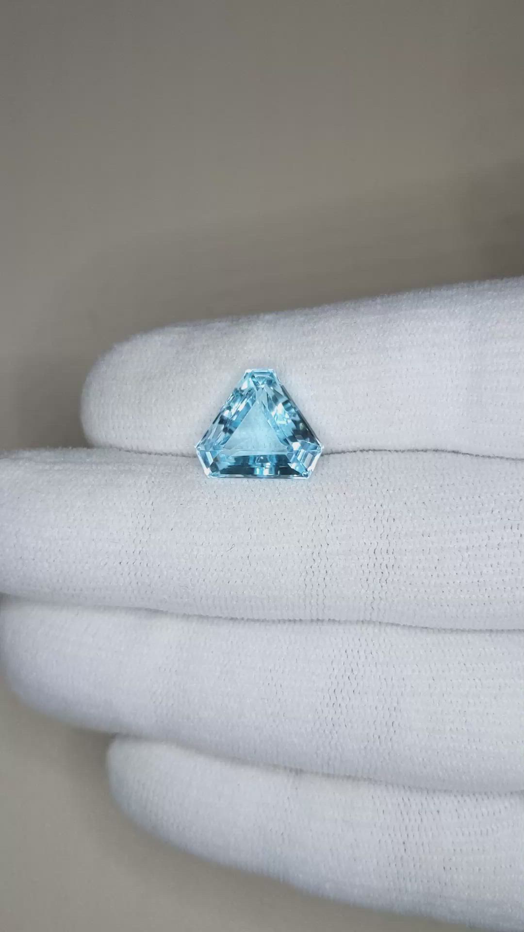 7.05 Ct. Blue Topaz from Brazil Size Video