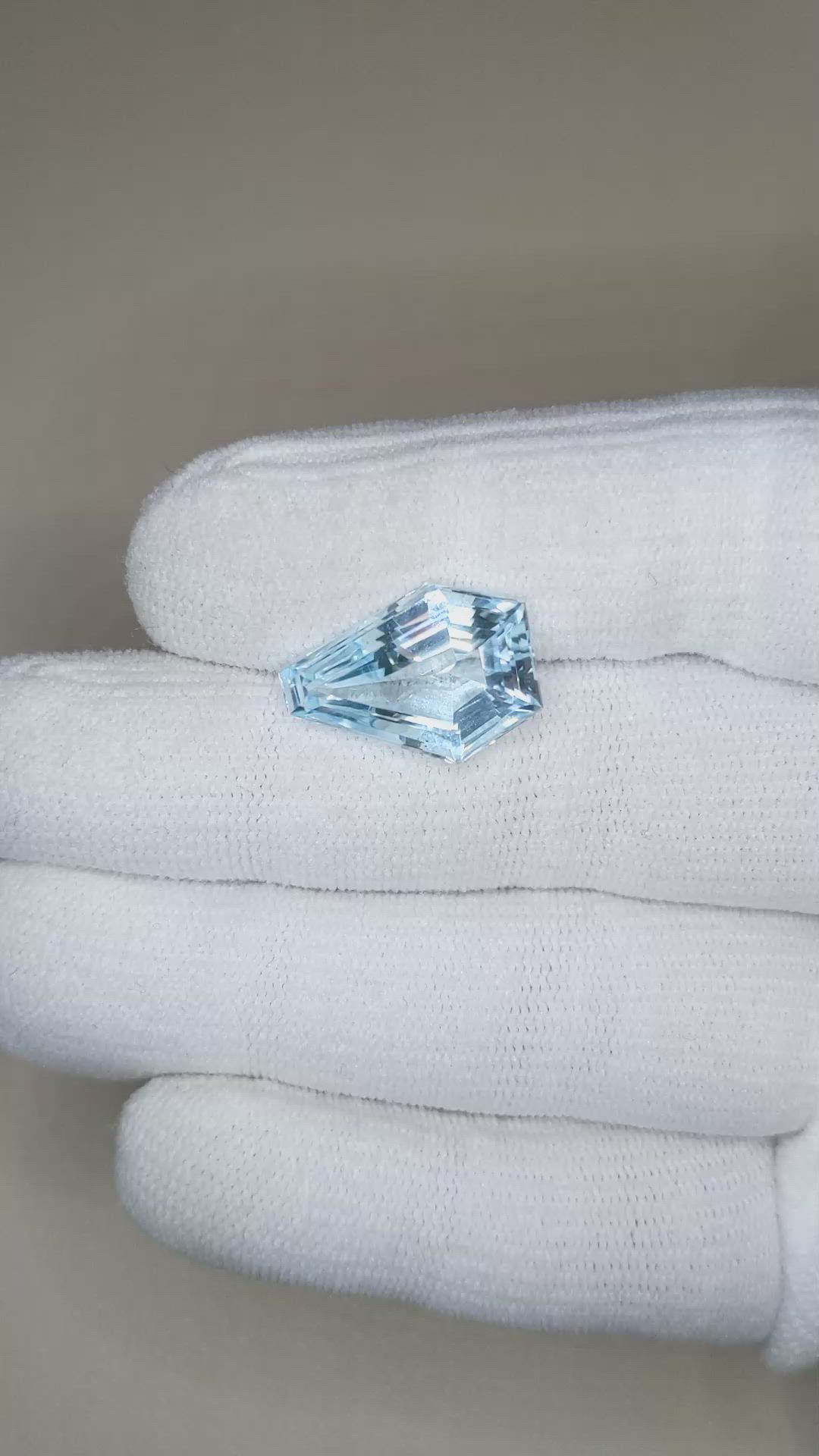 9.96 Ct. Blue Topaz from Brazil Size Video