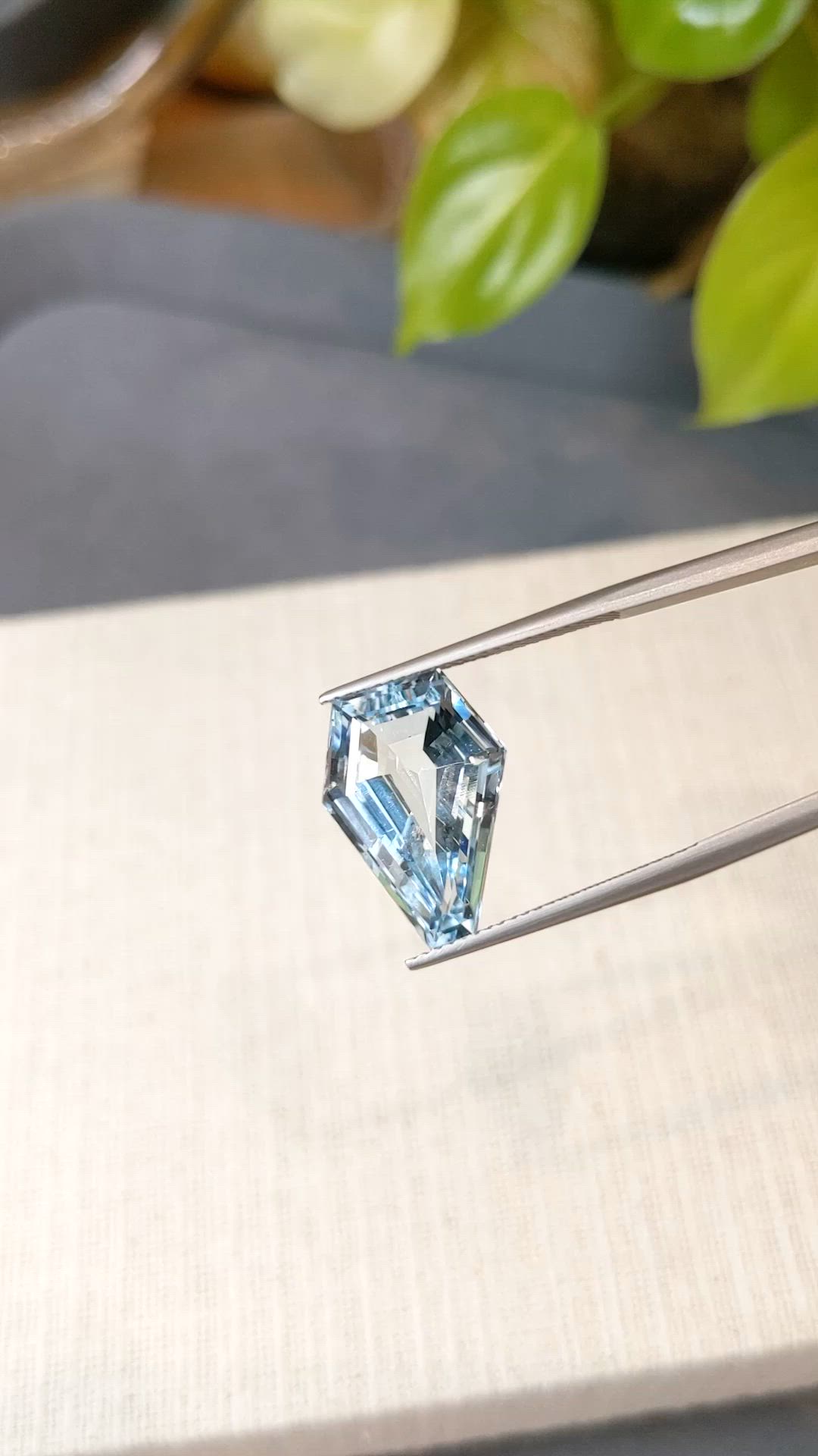 9.96 Ct. Blue Topaz from Brazil Size Video