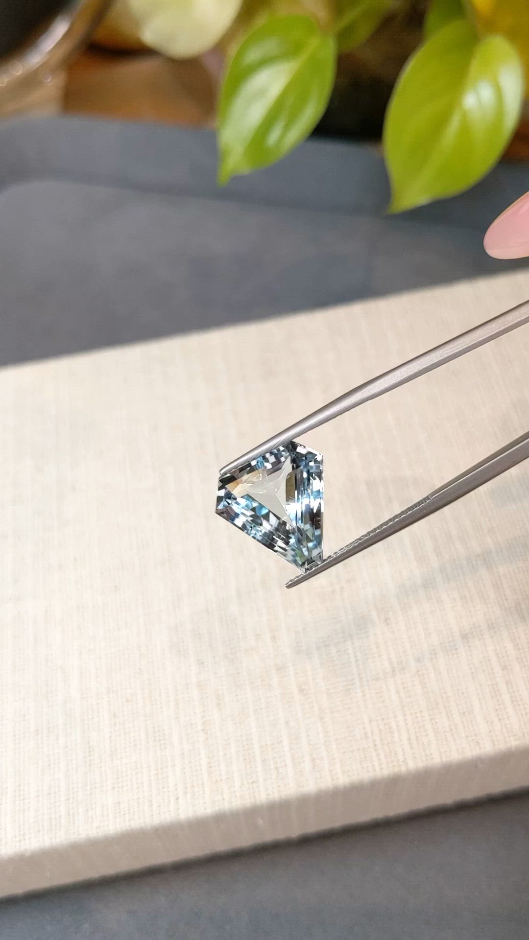 10.85 Ct. Sky Blue Topaz from Brazil Size Video