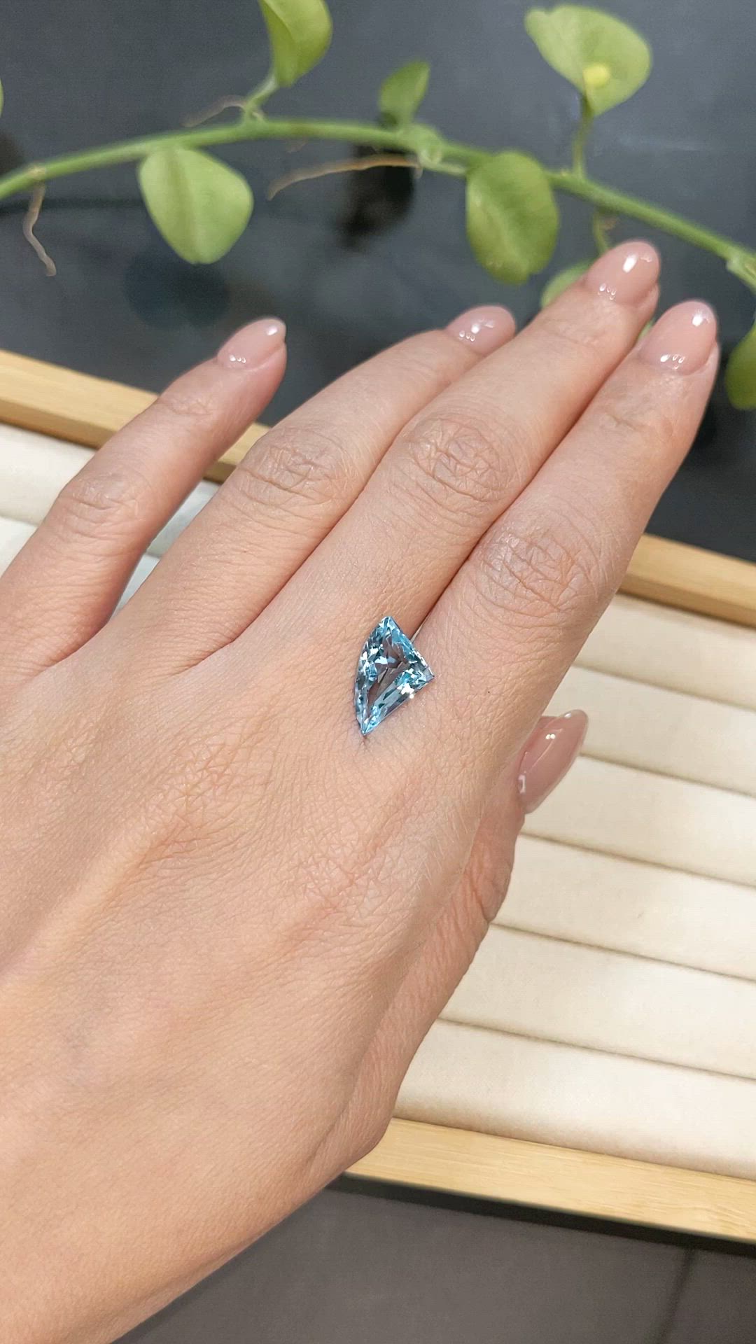3.58 Ct. Sky Blue Topaz from Brazil Size Video