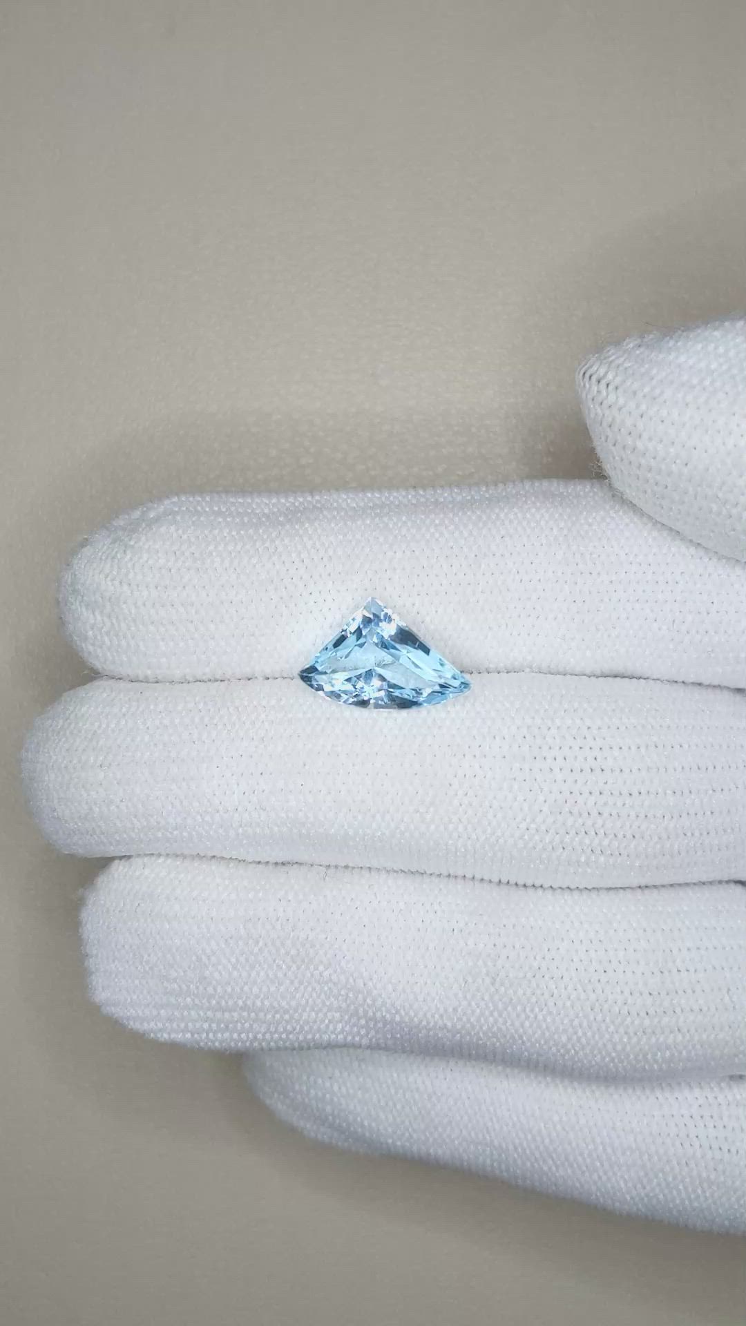 3.58 Ct. Sky Blue Topaz from Brazil Size Video